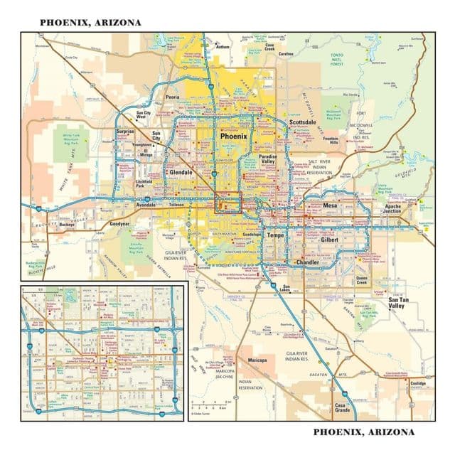 Plan de la ville de Phoenix